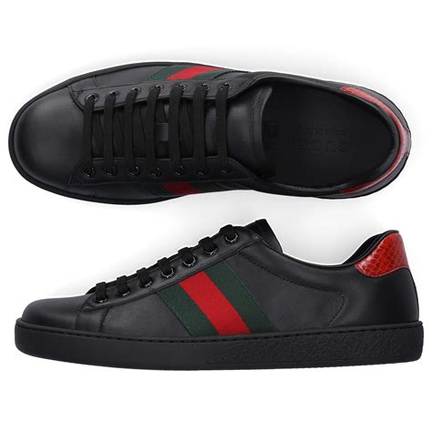 mens gucci trainers black|gucci men's sneakers sale.